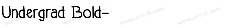 Undergrad Bold字体转换
